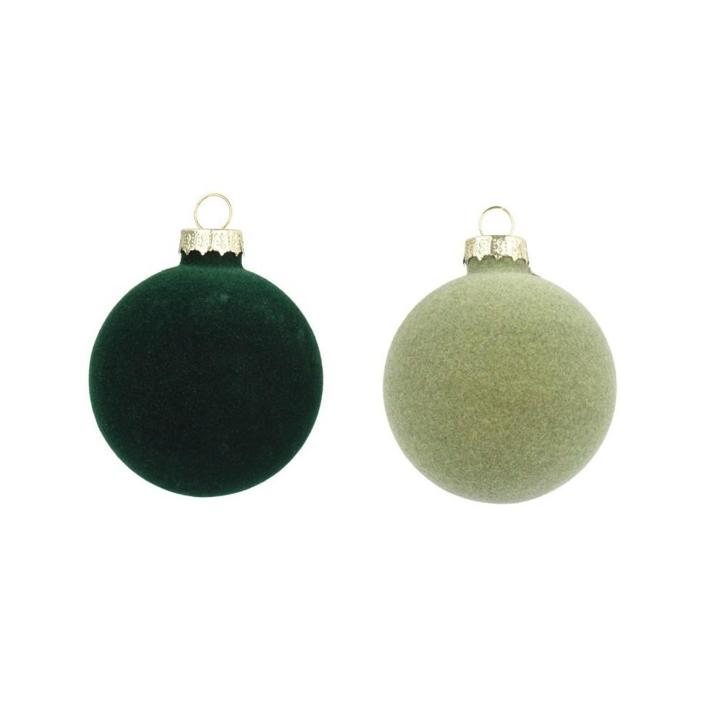 SFERA VETRO FLOCCATO D.8 VERDE